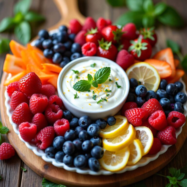 Beeren mit Crème-fraîche-Dip Rezept