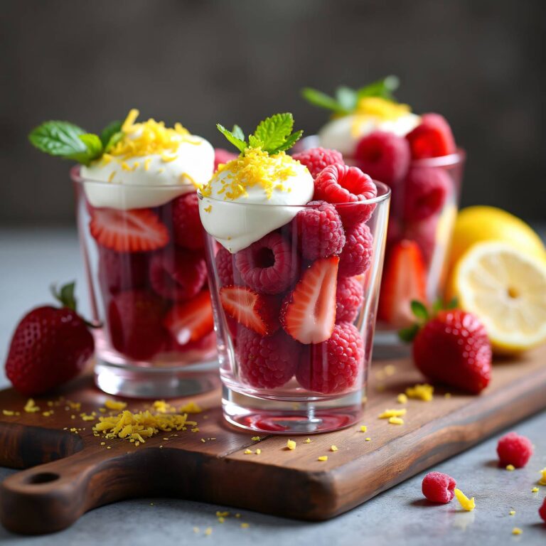 Beeren mit Zitronenrahm Rezept