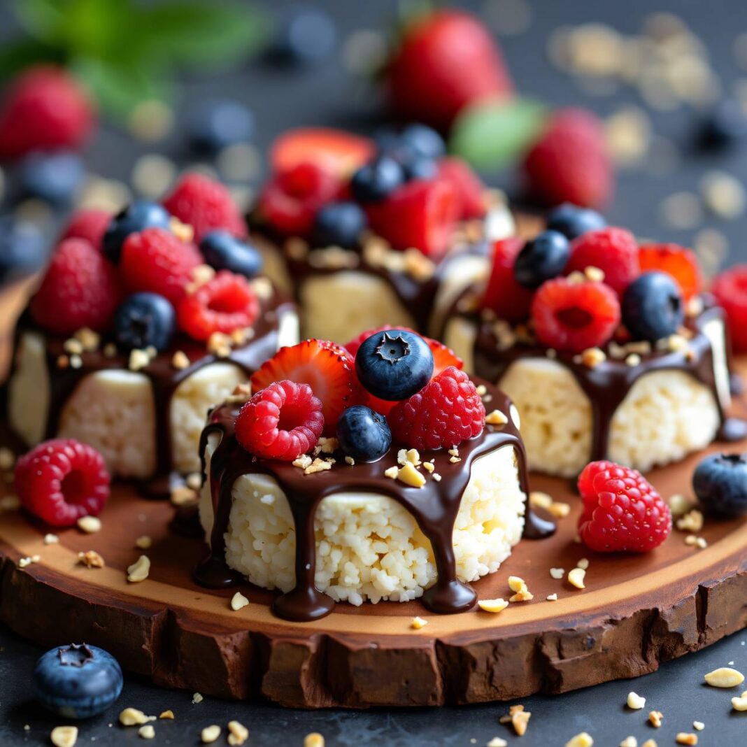 Beeren-Reiswaffeln mit Schokolade Rezept Beeren-Reiswaffeln mit Schokolade Rezept