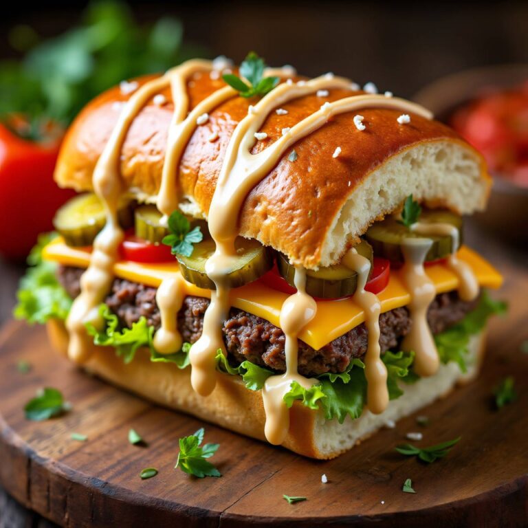 Big-Mac-Rolle (Low Carb) Rezept