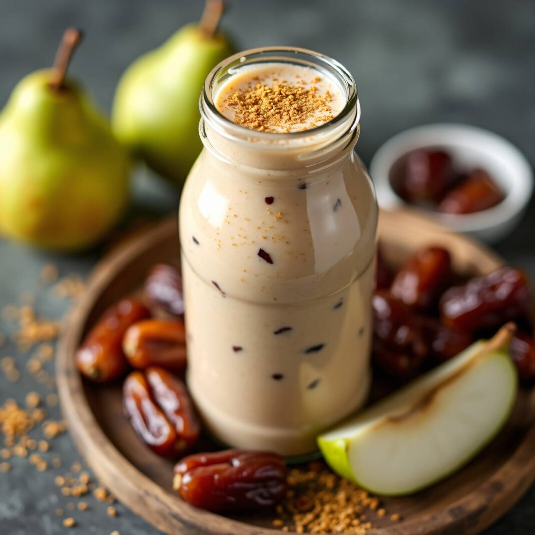 Birne-Dattel-Recovery-Shake Rezept Birne-Dattel-Recovery-Shake Rezept