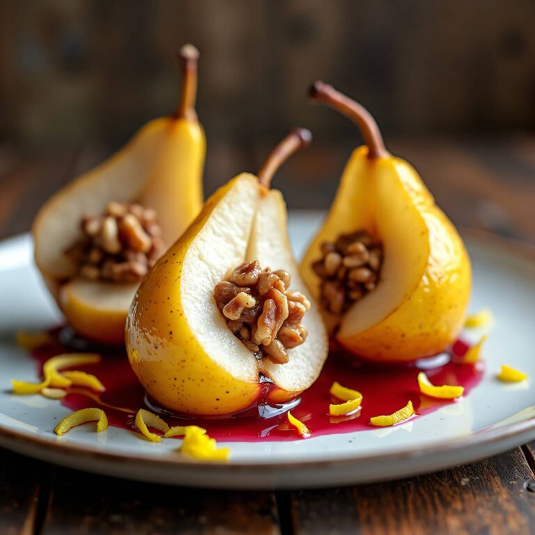 Birnen mit Walnuss-Füllung Rezept