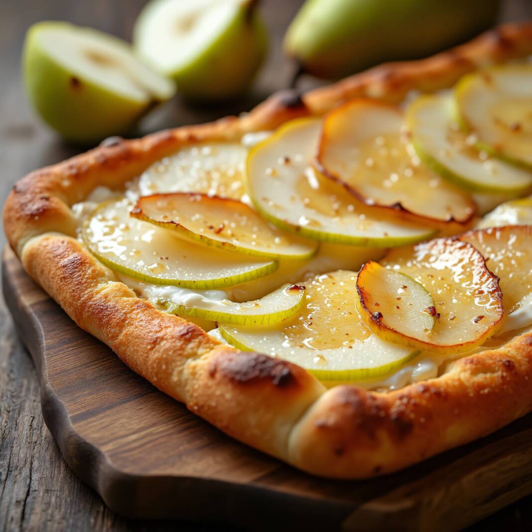 Birnen-Pizza Rezept Birnen-Pizza Rezept