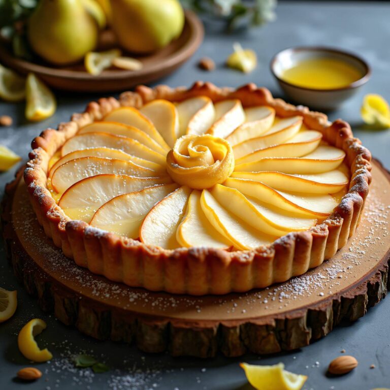 Birnenblechkuchen mit Frischkäse Rezept