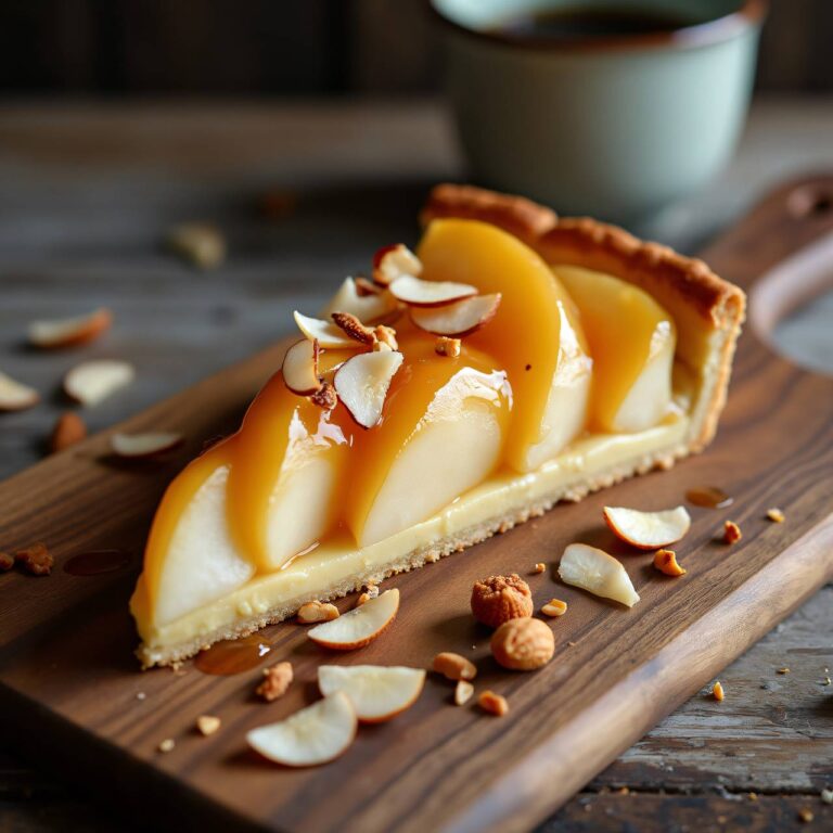 Birnenblechkuchen mit Karamell Rezept