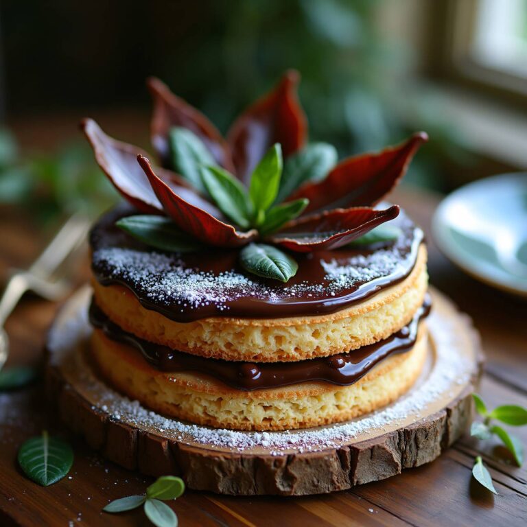 Biskuittorte mit Schokoladen-Sahne-Füllung Rezept