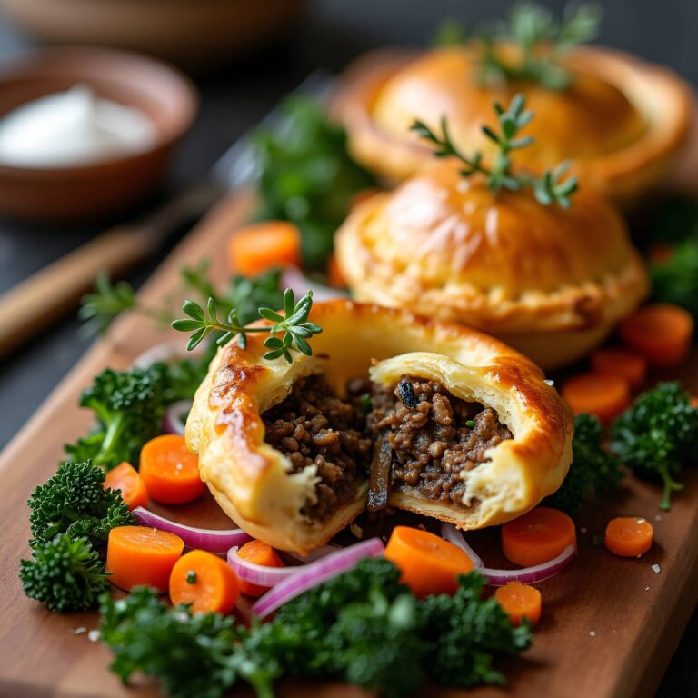 Blätterteig-Pastete vegetarisch mit Federkohl und Karotten Rezept