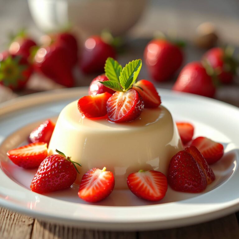 Blanc-manger mit Erdbeeren Rezept