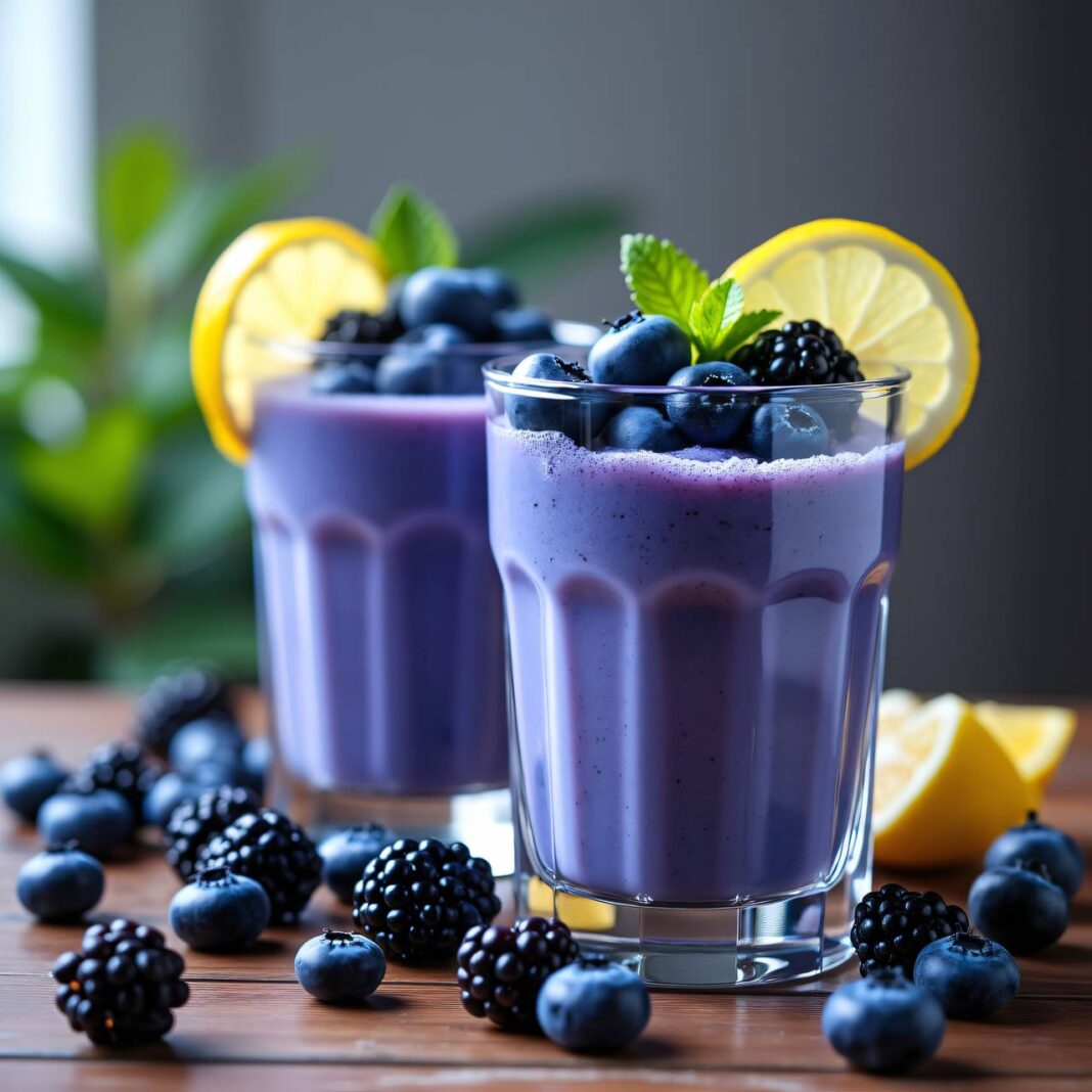 Blauer Beeren-Drink Rezept Blauer Beeren-Drink Rezept