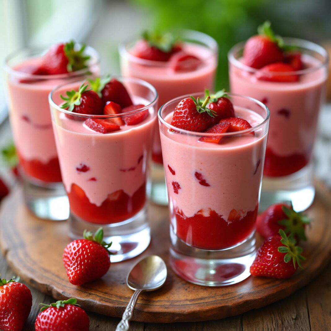 Blitz-Erdbeermousse mit Quark Rezept Blitz-Erdbeermousse mit Quark Rezept