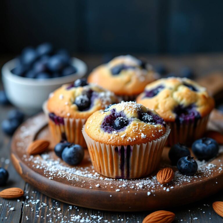 Blueberry Muffins mit Mandeln Rezept
