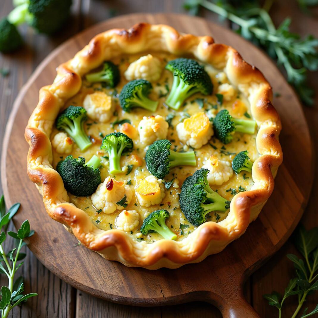 Blumenkohl-Broccoli-Blechkuchen Rezept Blumenkohl-Broccoli-Blechkuchen Rezept