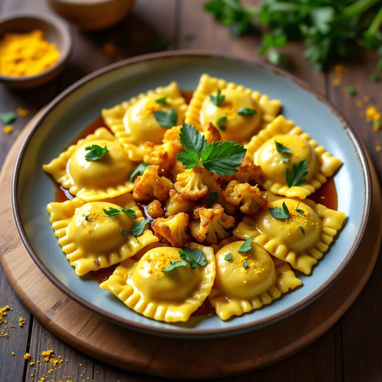 Blumenkohl-Curry-Ravioli Rezept