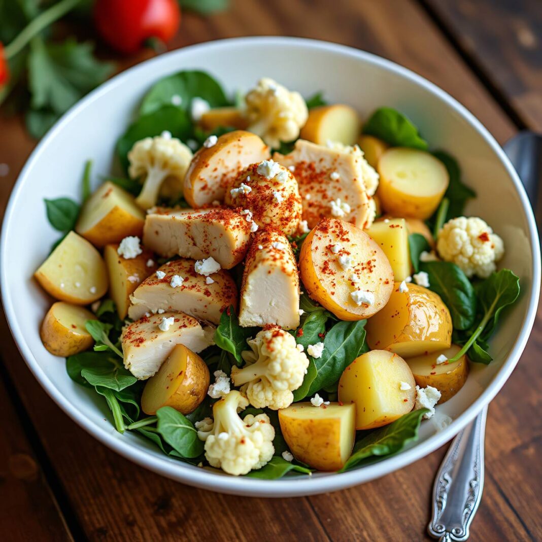 Blumenkohl-Hühnersalat mit Kartoffeln Rezept Blumenkohl-Hühnersalat mit Kartoffeln Rezept