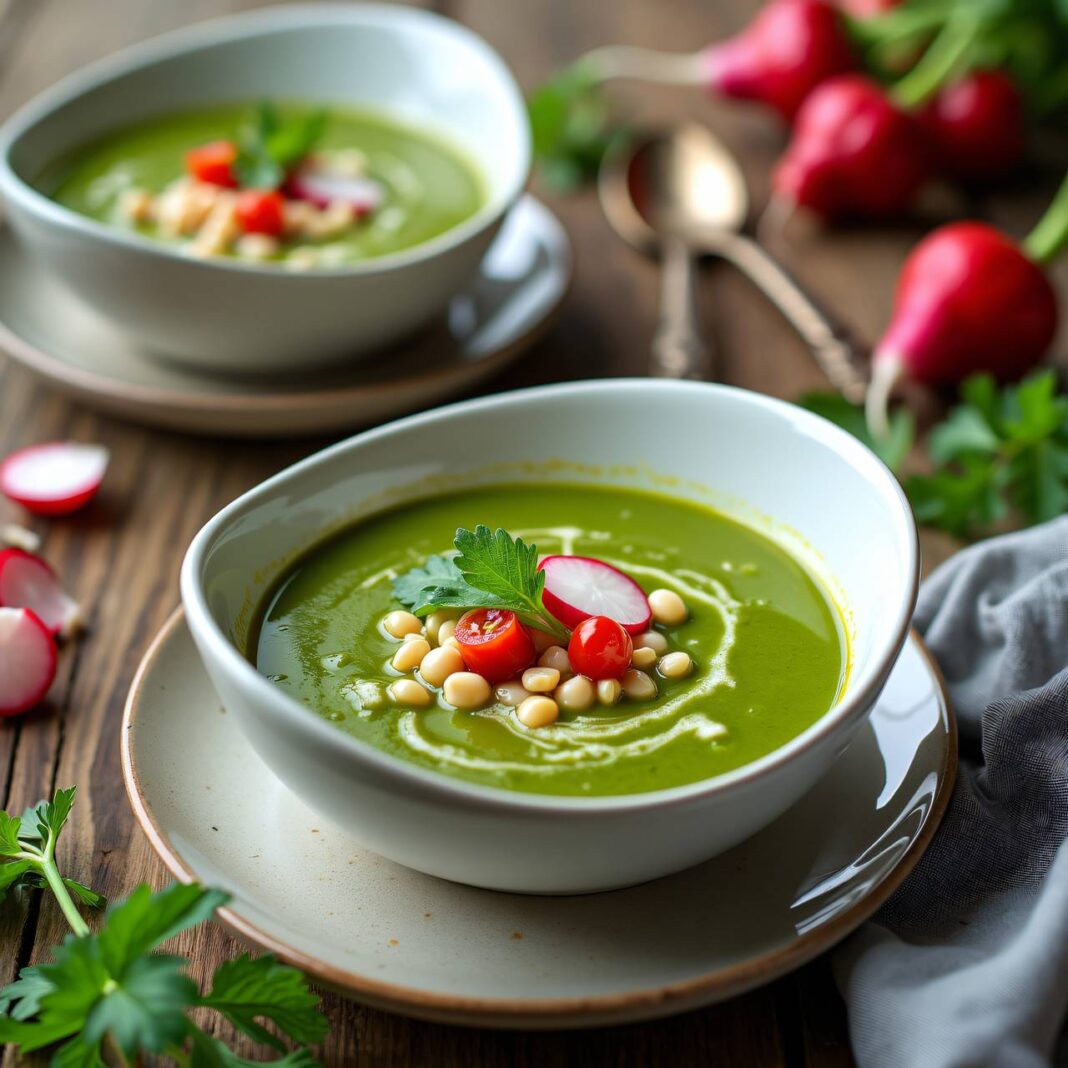 Bohnen-Radieschensuppe Rezept Bohnen-Radieschensuppe Rezept