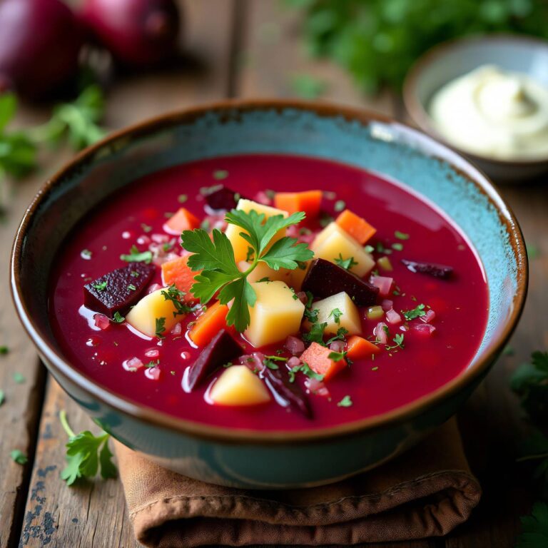 Borschtsch (rote Rübensuppe) Rezept