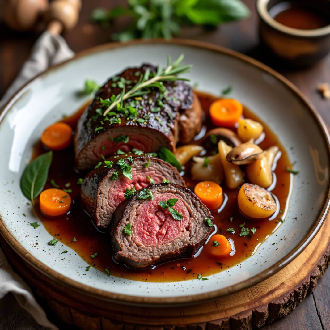 Brasato mit Pilzen Rezept Brasato mit Pilzen Rezept