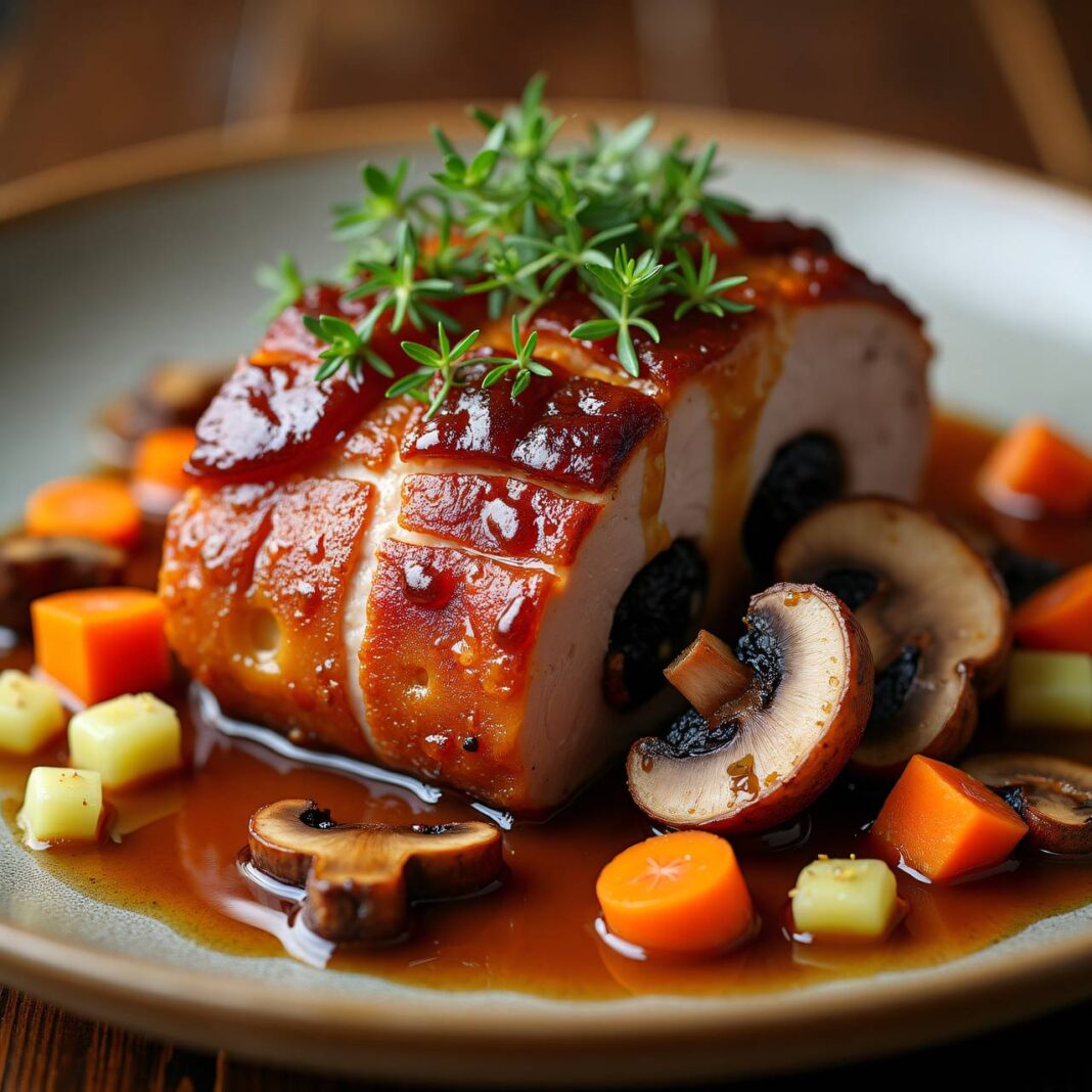 Braten mit Pilzen Rezept Braten mit Pilzen Rezept