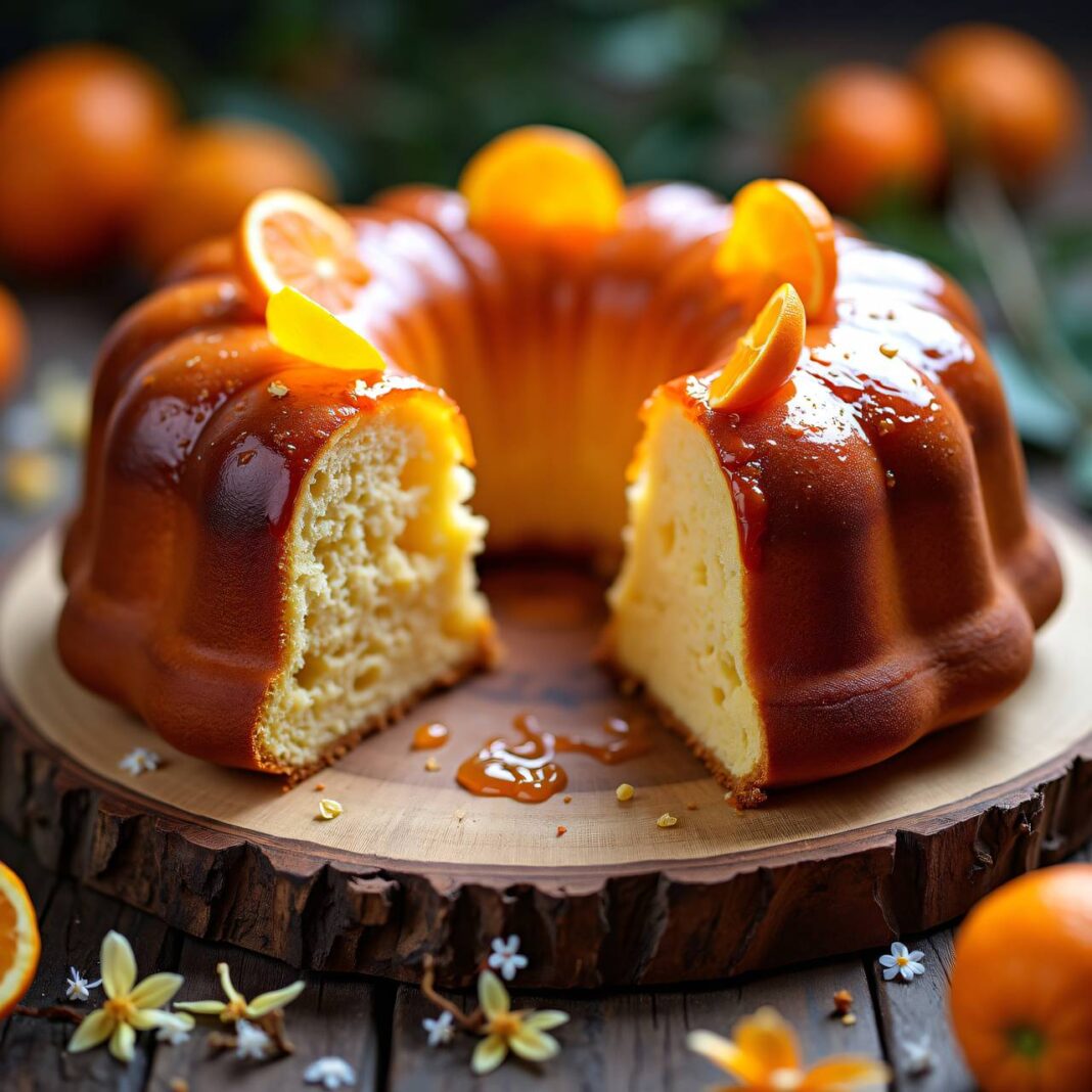 Brioche-Gugelhopf mit Orangenblütentee getränkt Rezept Brioche-Gugelhopf mit Orangenblütentee getränkt Rezept