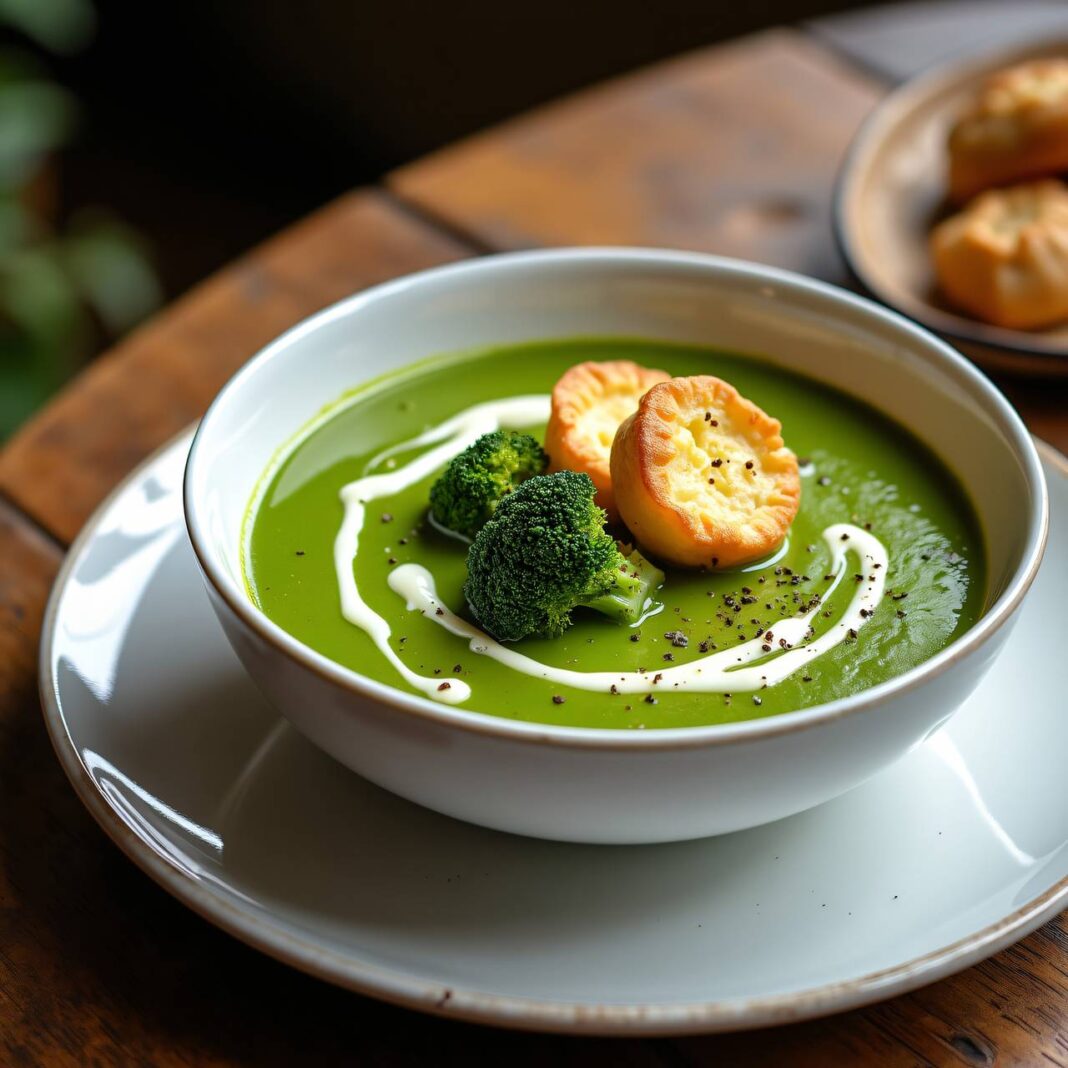 Broccolisuppe mit Brie-Panzarotti Rezept Broccolisuppe mit Brie-Panzarotti Rezept
