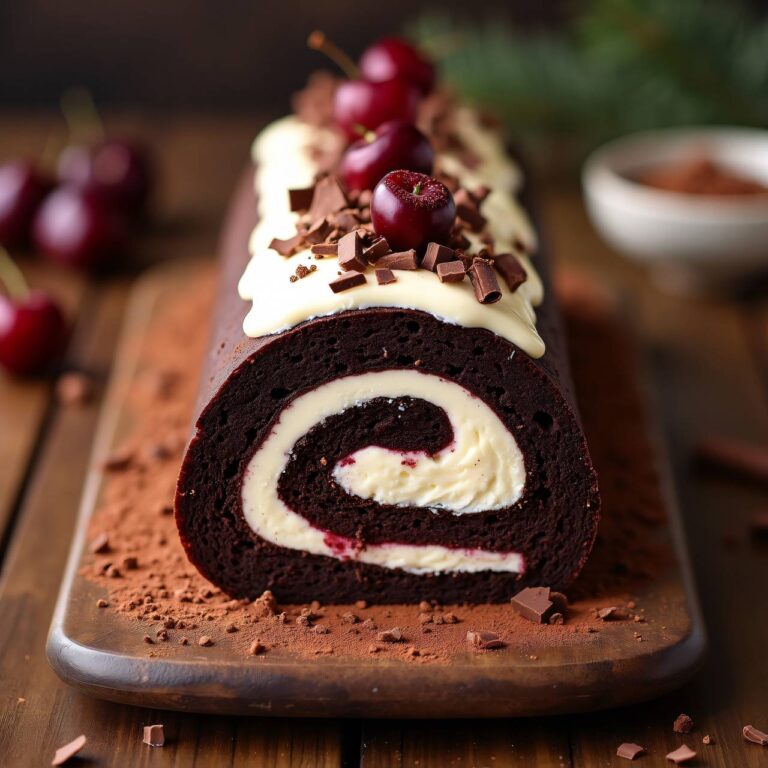 Bûche de Noël forêt noire Rezept