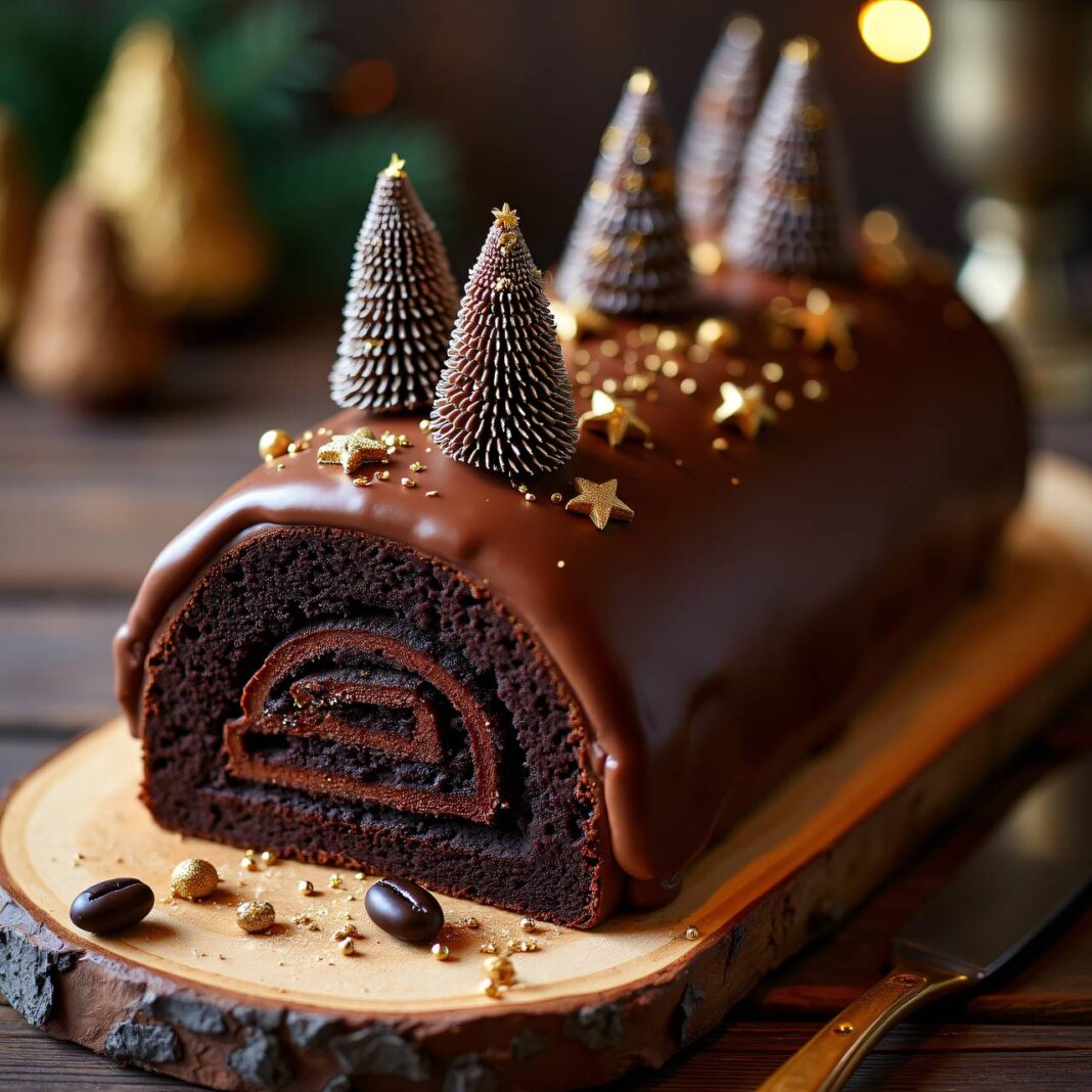 Bûche de Noël moka Rezept Bûche de Noël moka Rezept