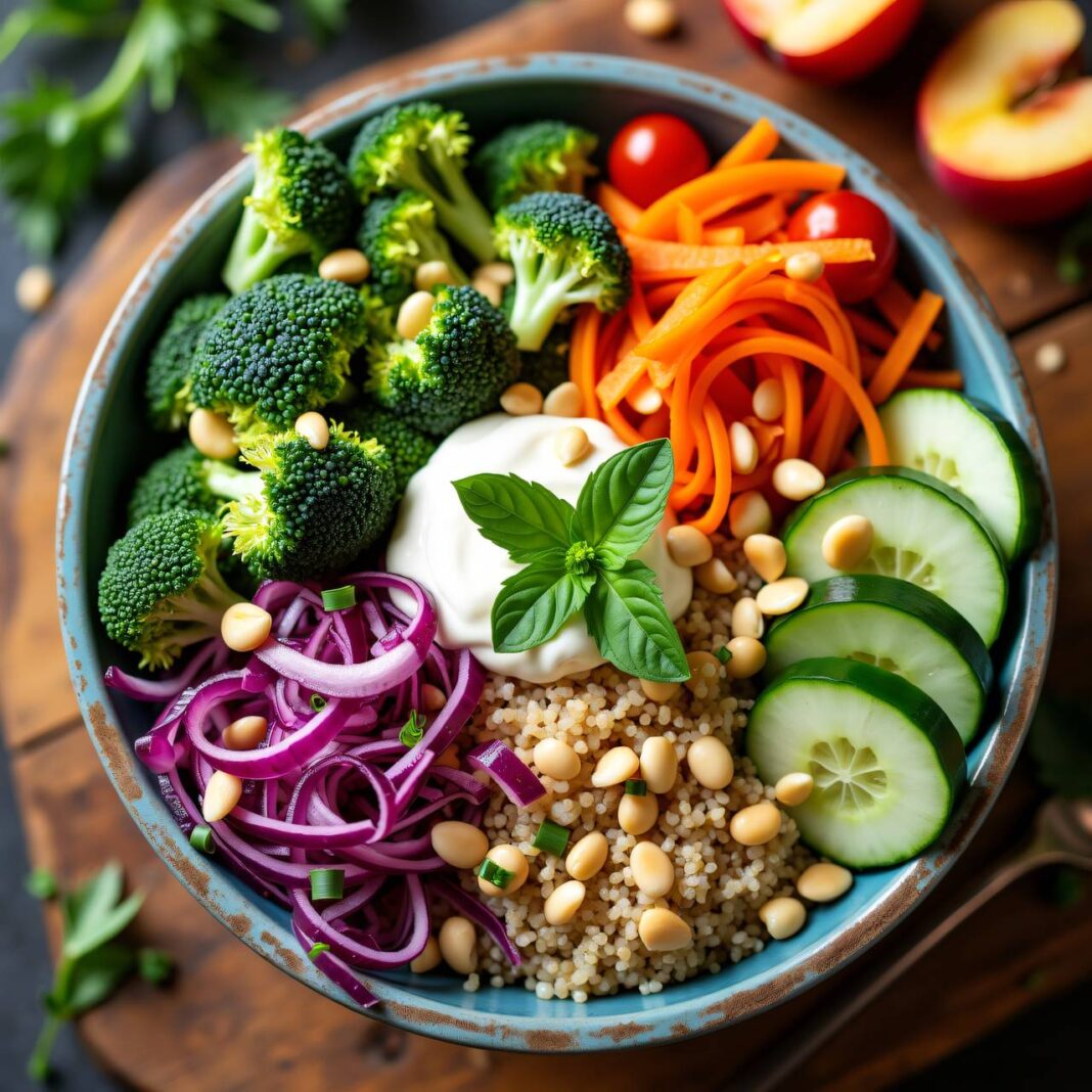 Buddha Bowl mit Honig-Senf-Dressing Rezept Buddha Bowl mit Honig-Senf-Dressing Rezept