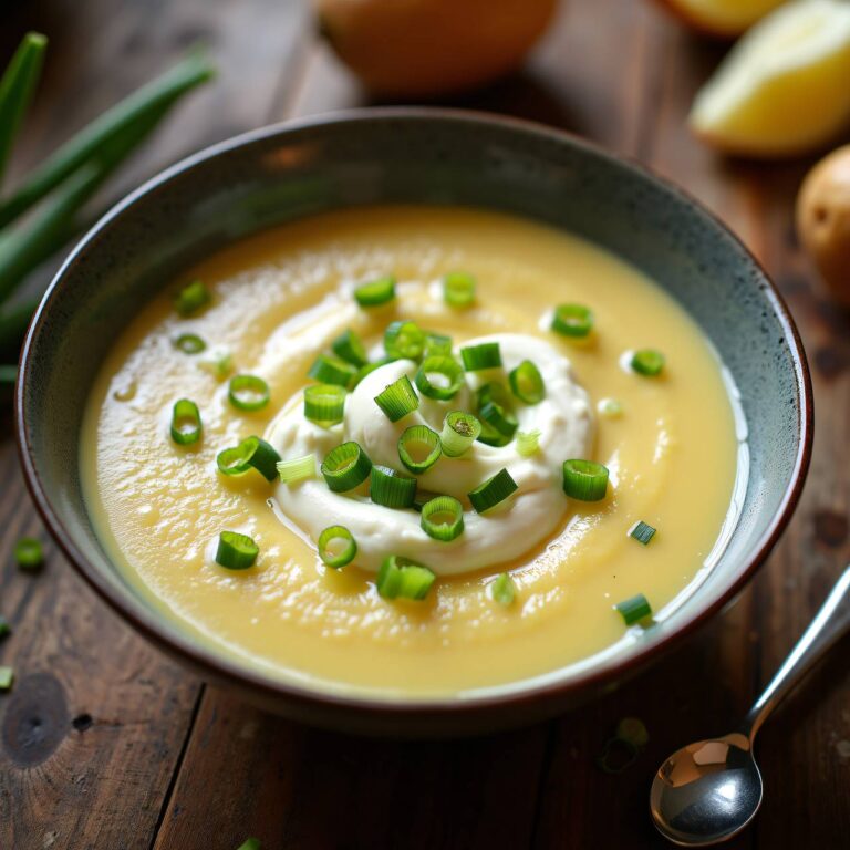 Bundzwiebel-Kartoffel-Suppe Rezept