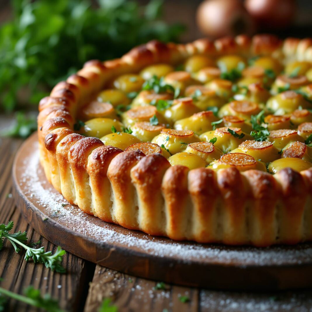 Bundzwiebelkuchen Rezept Bundzwiebelkuchen Rezept