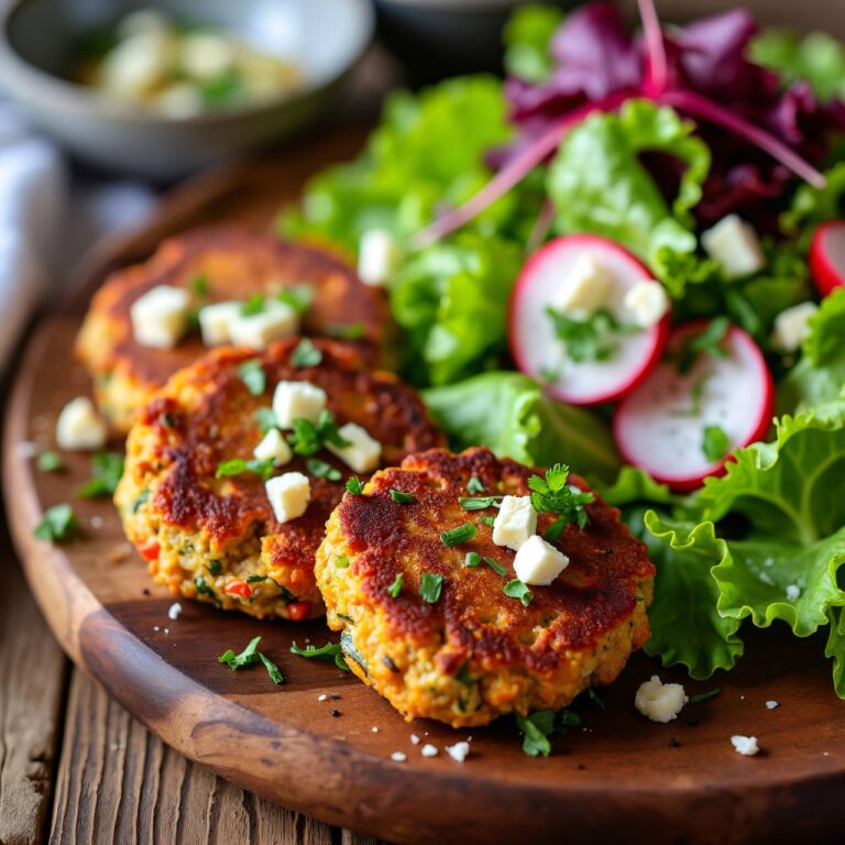 Bunte Dinkelplätzli mit Salat Rezept