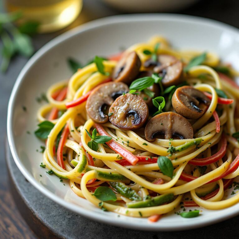 Bunte Nudeln mit Fleischbällchensauce Rezept
