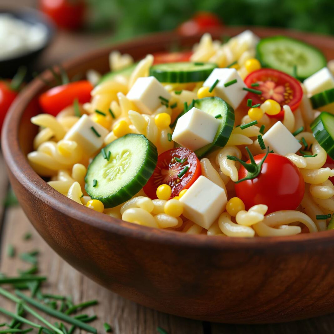 Bunter Pastasalat Rezept Bunter Pastasalat Rezept