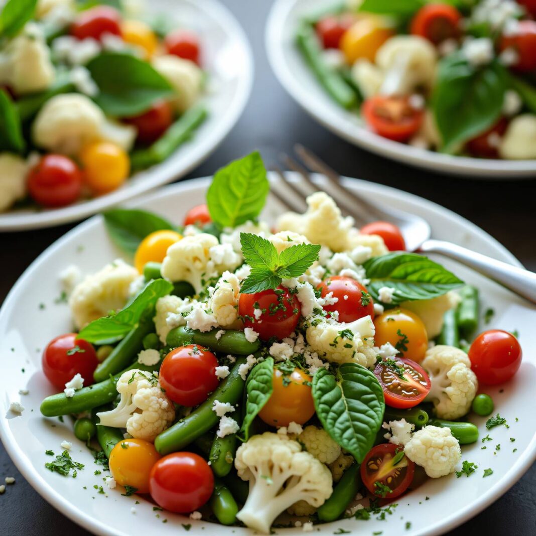 Bunter Salat mit Frischkäse Rezept Bunter Salat mit Frischkäse Rezept