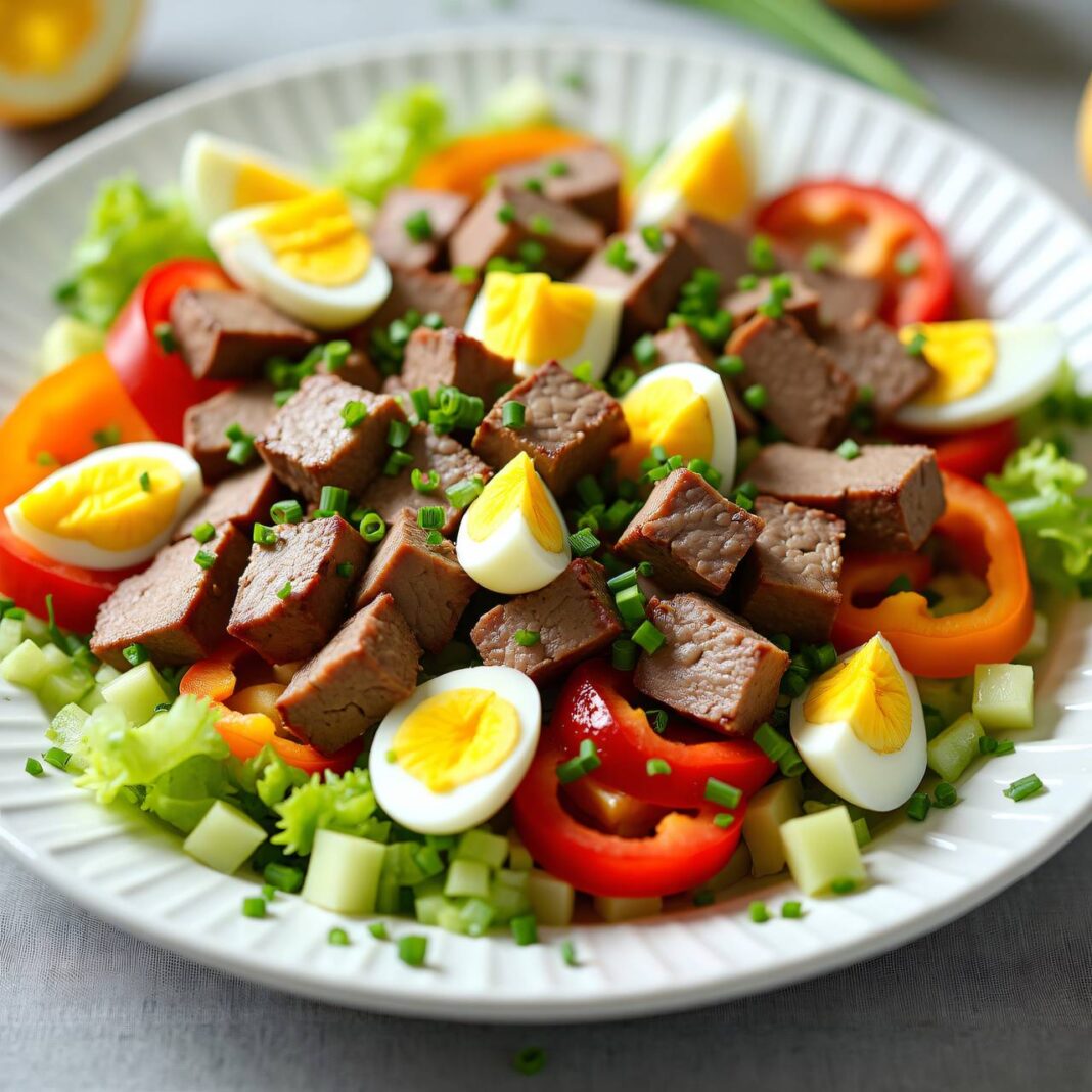 Bunter Tafelspitzsalat (Low Carb) Rezept Bunter Tafelspitzsalat (Low Carb) Rezept