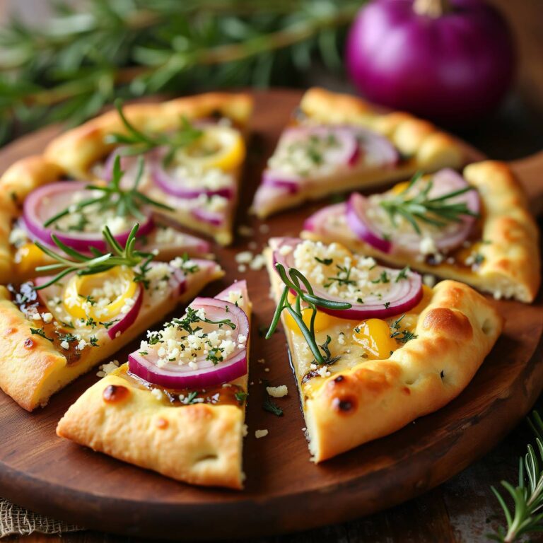 Bunter Zwiebelfladen Rezept
