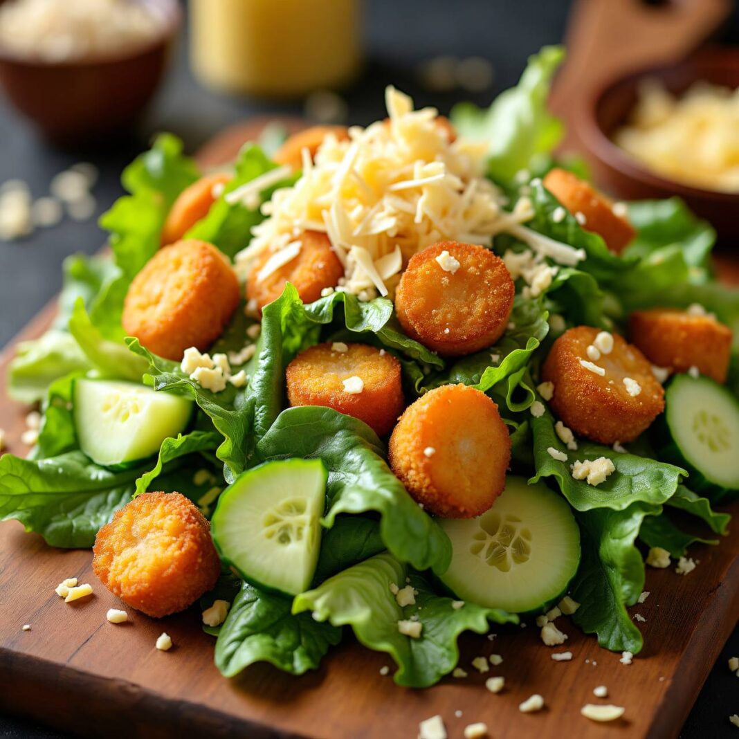 Caesar Salad mit Chicken-Nuggets Rezept Caesar Salad mit Chicken-Nuggets Rezept