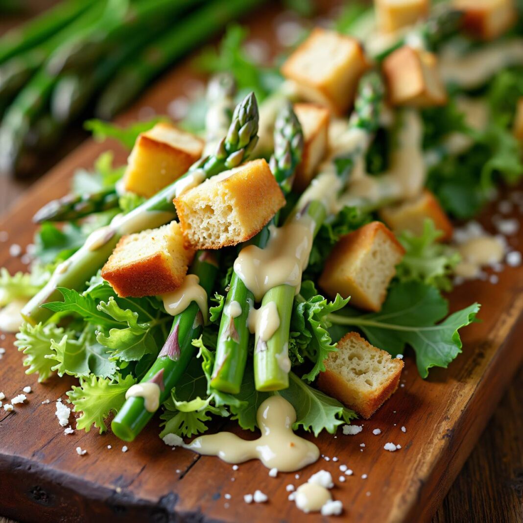 Caesar Salad mit Spargel Rezept Caesar Salad mit Spargel Rezept