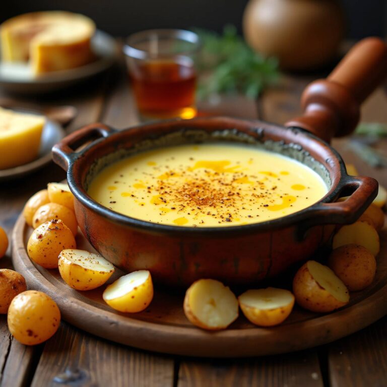 Camembert-Kartoffel-Fondue Rezept
