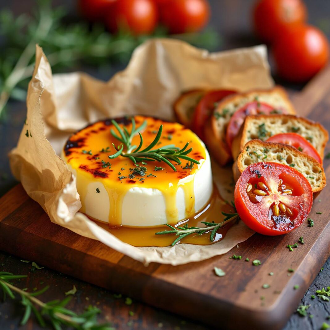 Camembert vom Grill mit Tomatenbrot Rezept Camembert vom Grill mit Tomatenbrot Rezept