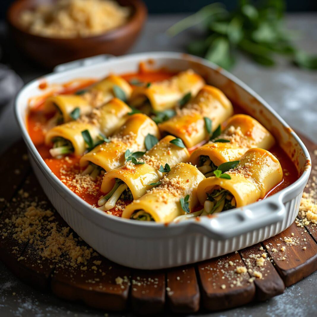 Cannelloni mit Frischkäse-Kartoffel-Füllung Rezept Cannelloni mit Frischkäse-Kartoffel-Füllung Rezept