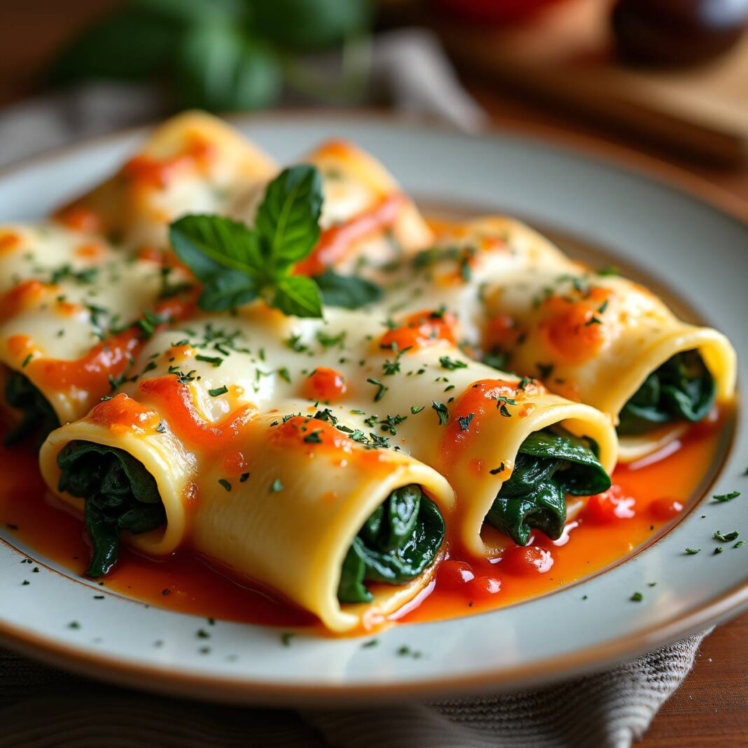 Cannelloni mit Lattich-Spinat-Füllung Rezept Cannelloni mit Lattich-Spinat-Füllung Rezept