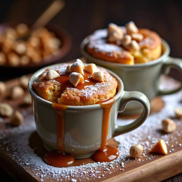 Caramel-Nuss-Mug-Cake (Backmischung) Rezept