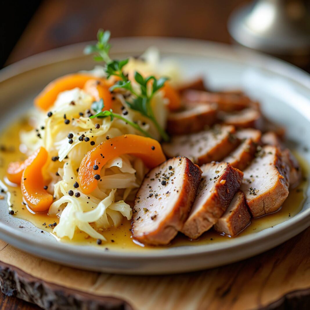 Caramelisierter Kraut mit Kaninchenfilets Rezept Caramelisierter Kraut mit Kaninchenfilets Rezept