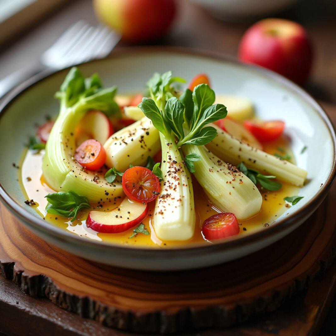 Caramelisiertes Chicorée-Apfel-Gemüse Rezept Caramelisiertes Chicorée-Apfel-Gemüse Rezept