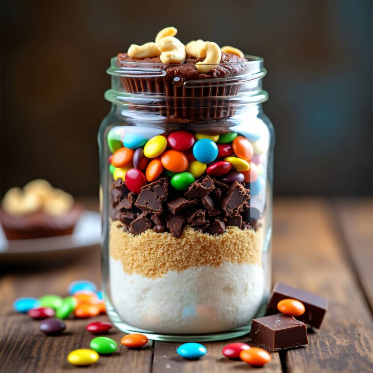 Cashew-Smarties-Muffins (Backmischung im Glas) Rezept