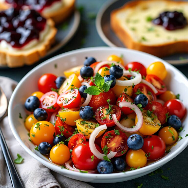 Cherrytomaten-Heidelbeersalat Rezept