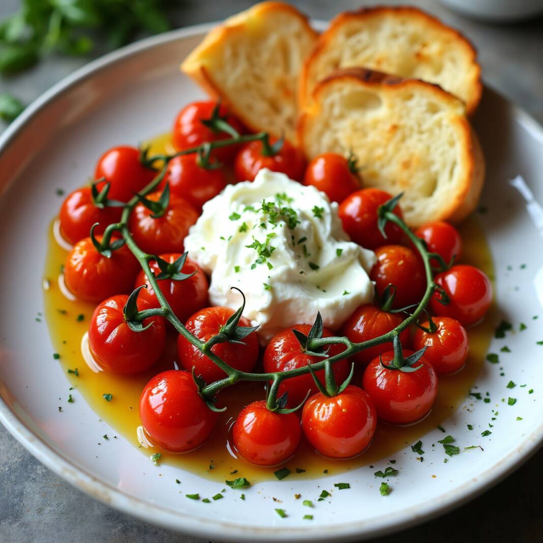 Cherrytomaten im Rohr mit Feta-Dip Rezept Cherrytomaten im Rohr mit Feta-Dip Rezept