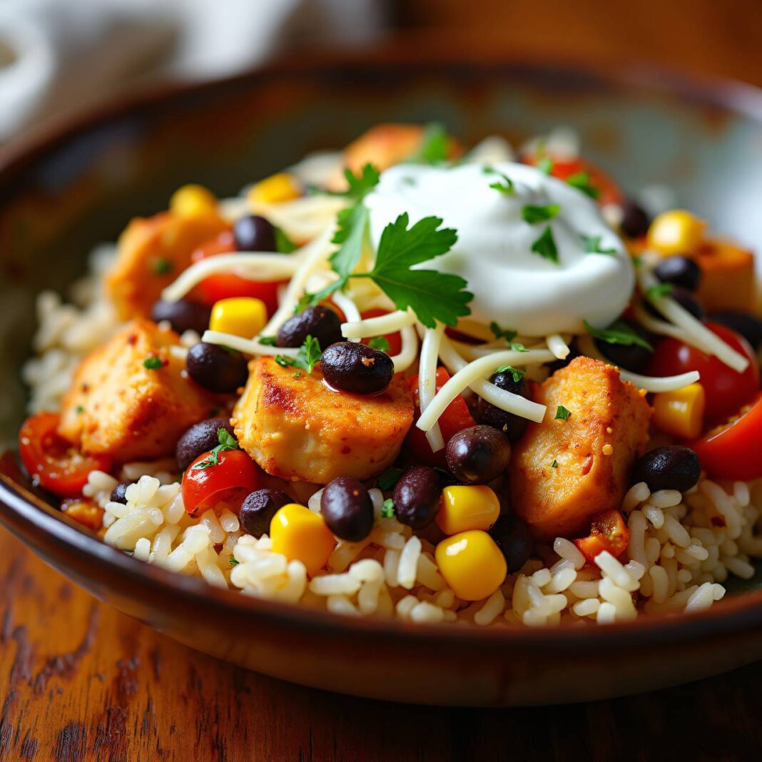 Chicken One Pot Burrito-Style Rezept Chicken One Pot Burrito-Style Rezept