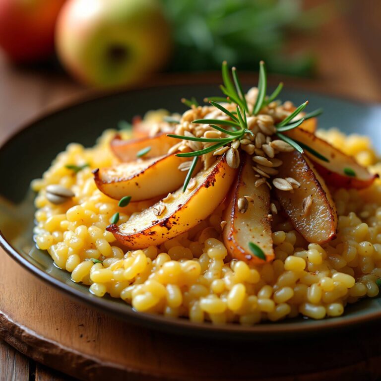 Chicorée-Apfel-Risotto mit Kernen-Crunch Rezept