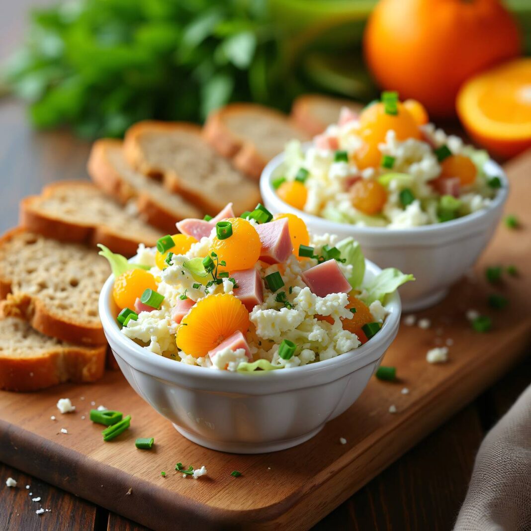 Chicorée-Orangen-Hüttenkäse-Salat Rezept Chicorée-Orangen-Hüttenkäse-Salat Rezept